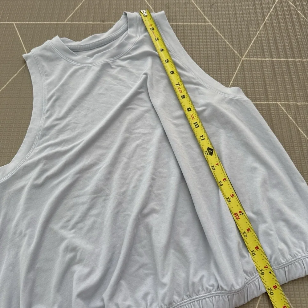 Lululemon‎ Jersey Training Elastic-Hem Tank Top 8 Starch Blue LW1FR9S